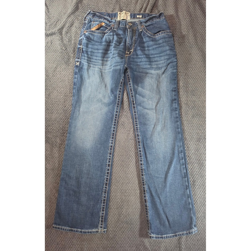 Ariat M4 Relaxed Boot Cut Jeans Mens 32x32 Medium Wash Denim Blue 10016221